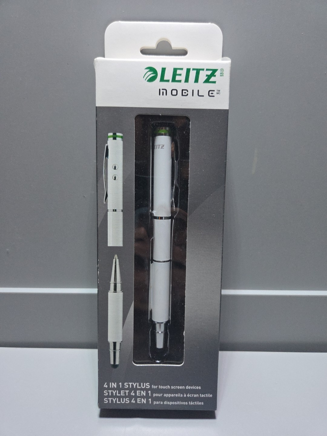 Leitz Mobile 4 in 1 Stylus for Touchscreen Devices 6600-01 New Sealed