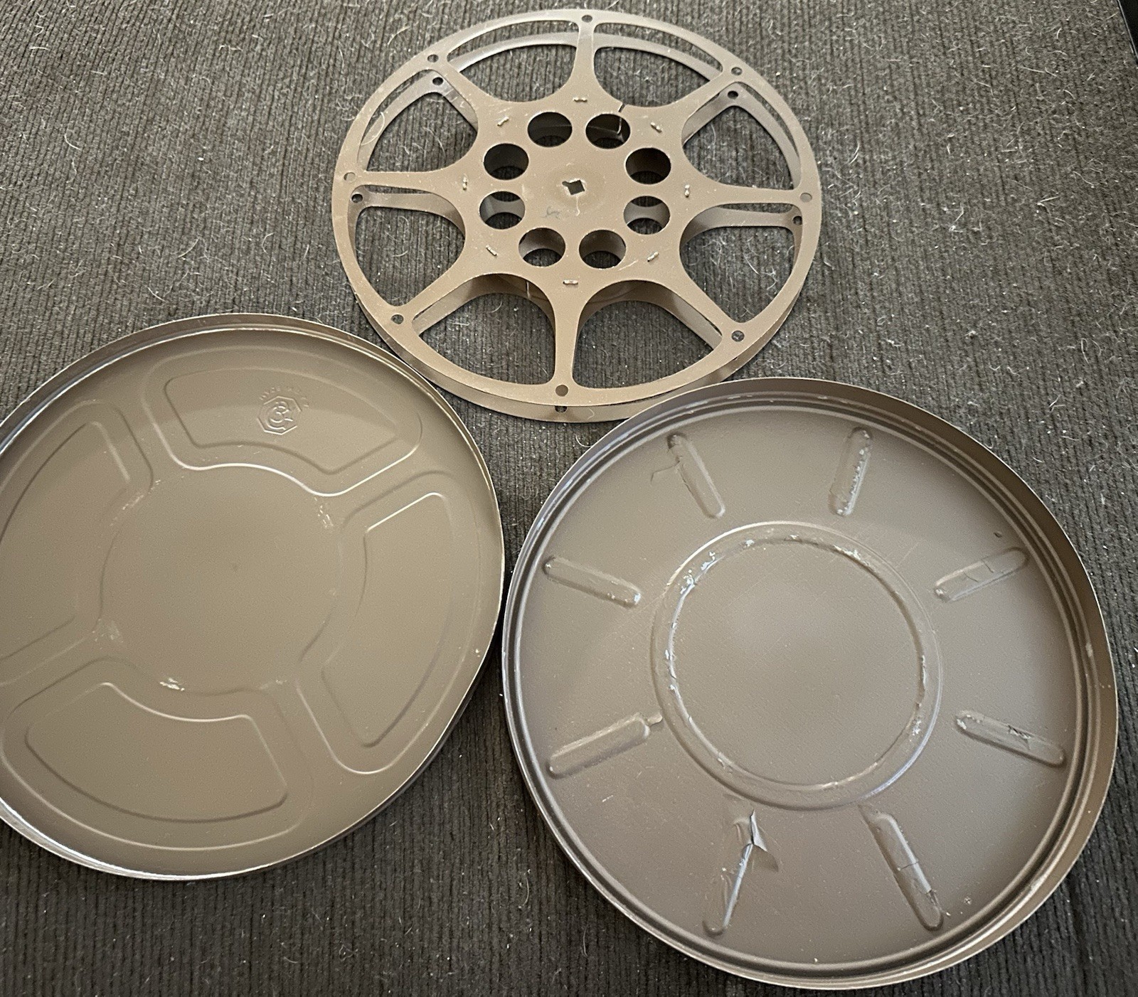 Lot of 7 Vintage 8mm / Super 8 Metal Film Reels & Tins Kodak Stewart’s