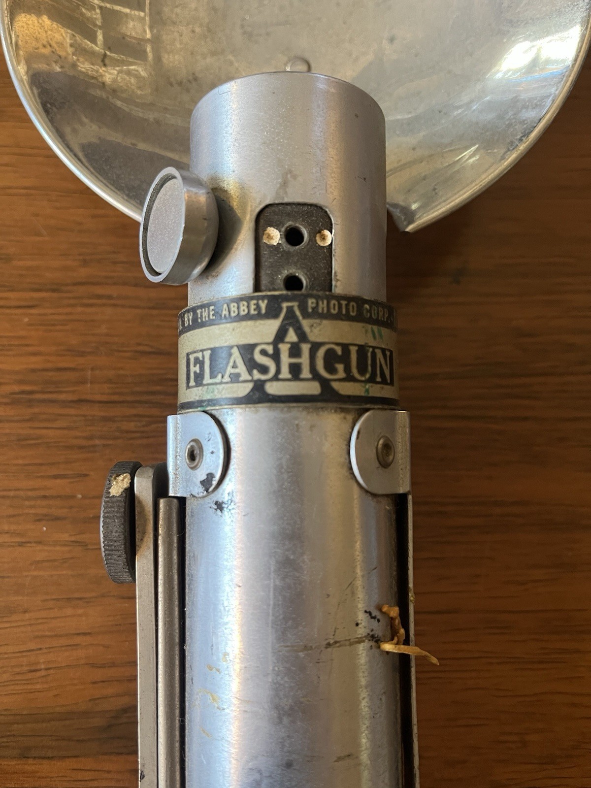 Antique Camera Chrome Flashgun by the Abbey, Made in USA, No. 5048