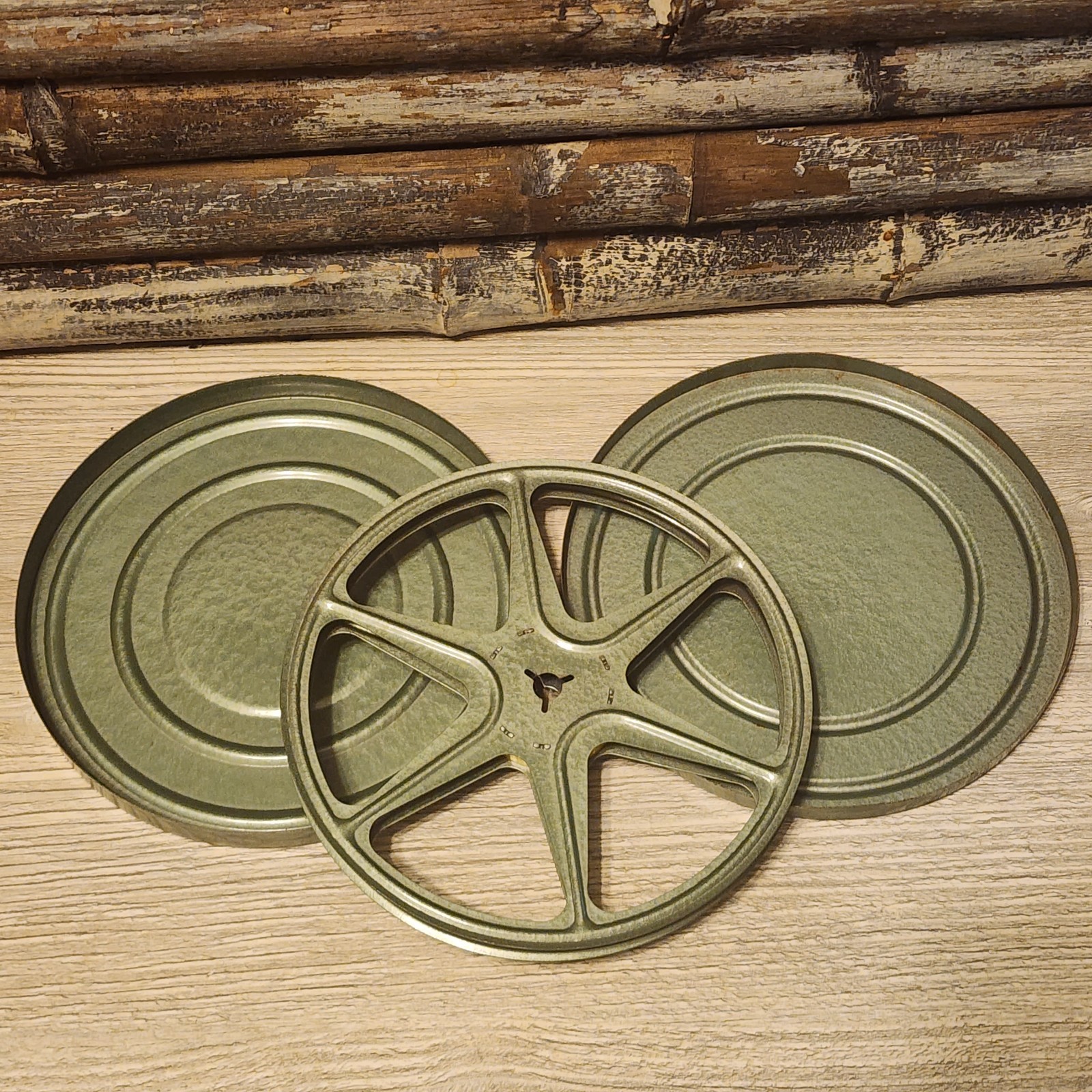 Vintage Metal 5 3/4″ Film Reel with Metal Can