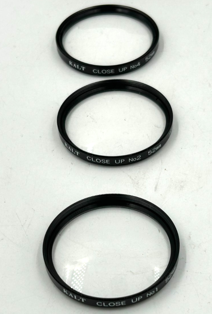 KALT CLOSE UP No. 1, 2, 4 Set of Three (3) 52mm Lens Japan glass with Case