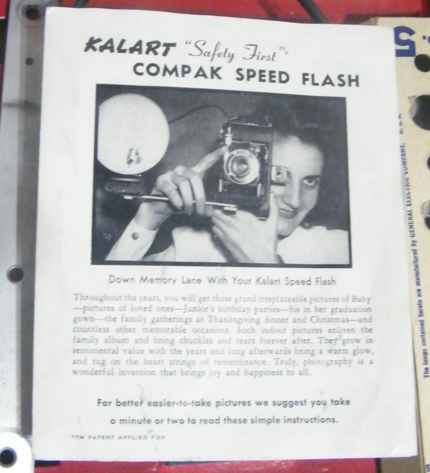 Vintage Kalart “Safety First” Speed Flash IOB