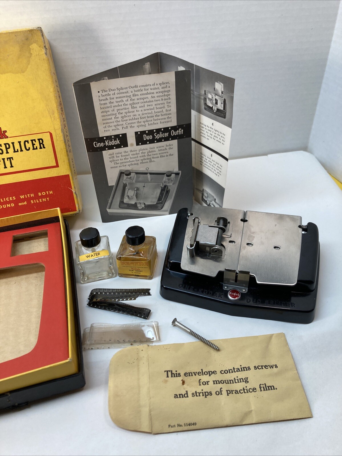 Cine-Kodak Duo Splicer Outfit for 8mm & 16mm Sound & Silent Film, Vintage