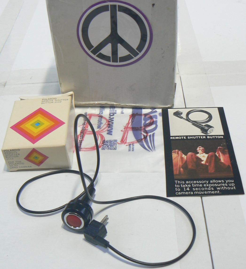 Polaroid Instant SX-70 Camera #112 Remote Shutter Button + Box & Add – TESTED BB