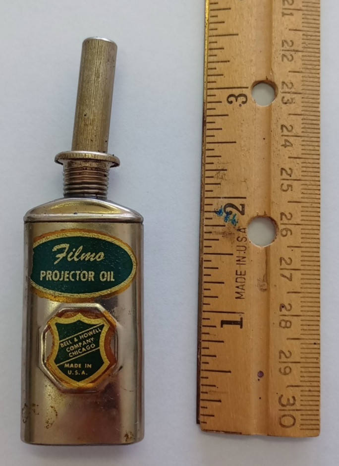 1896 FILMO OIL CAN TIN PROJECTOR NEEDLE OILER BELL & HOWELL CHICAGO IL USA EMPTY