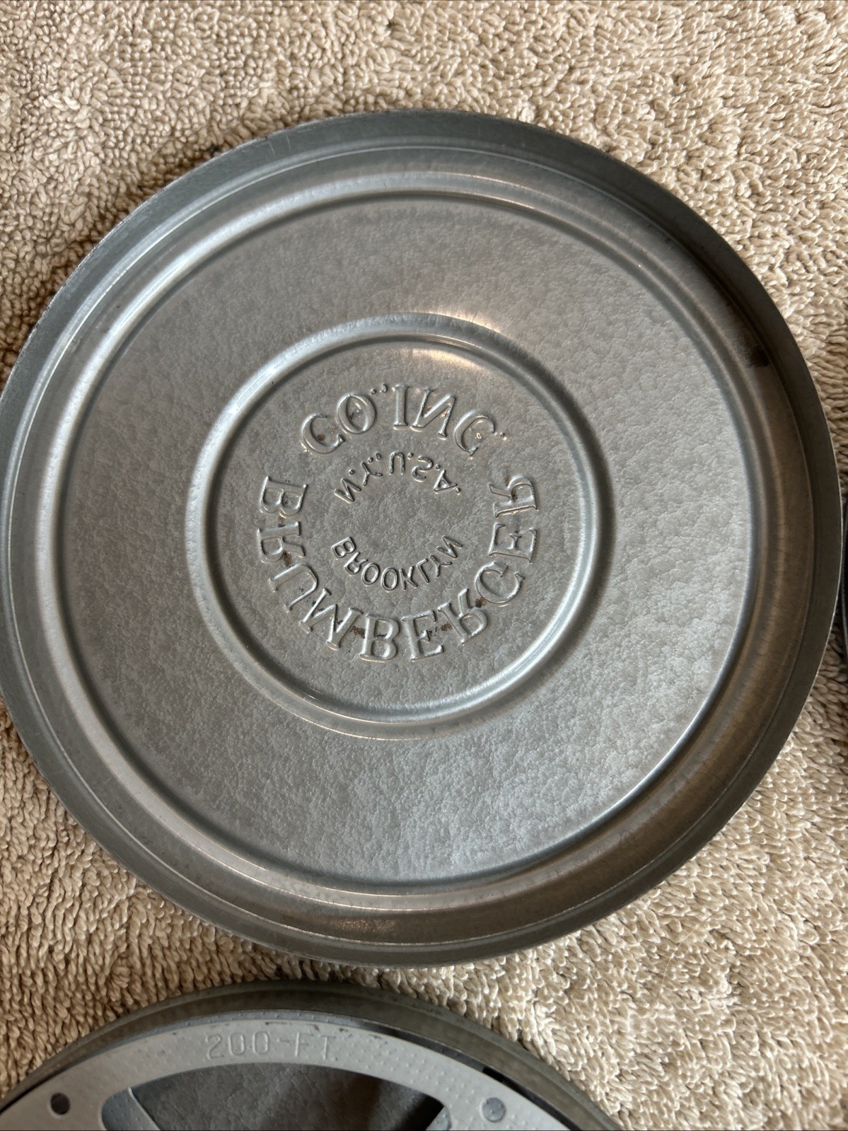 Vintage Brumberger Film Canisters With Kodascope Reels In Grey. 100-R06
