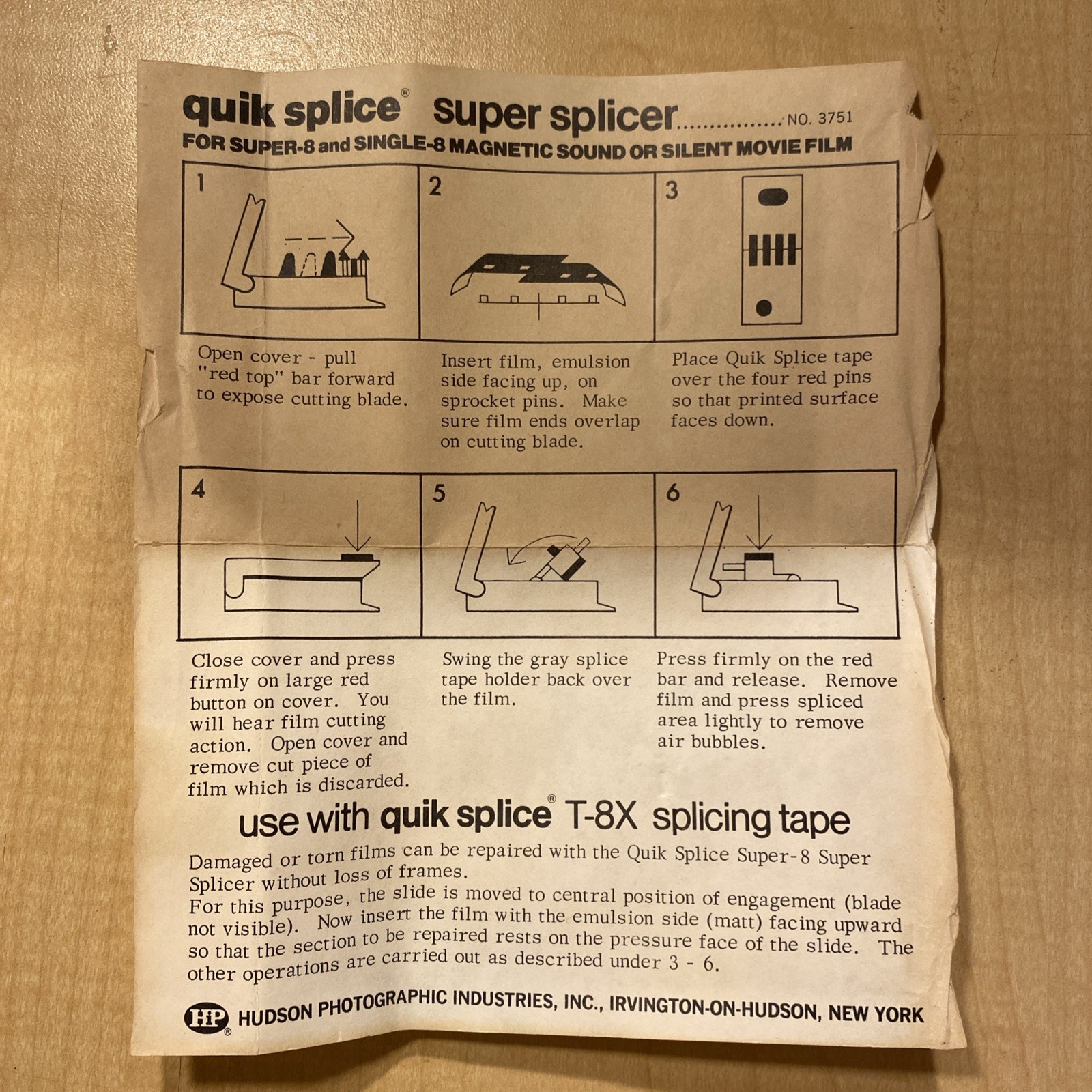 NOS Quik Splice Super Splicer for Super 8 & Single 8 Germany
