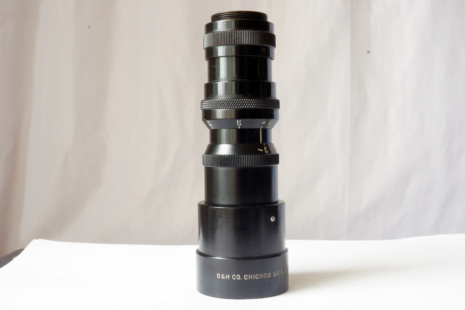 B & H Telate 6″ 150mm F4.5 Black Cine Camera Lens C Mount Good Working Order