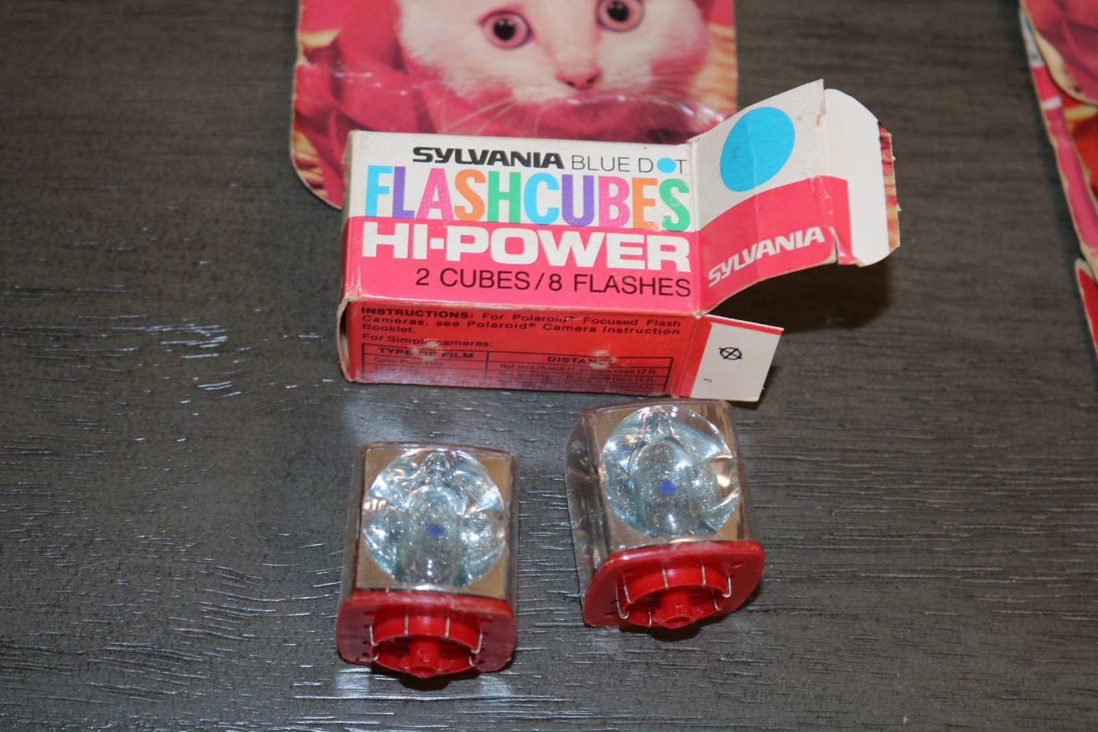 Sylvania Blue Dot Hi-Powered FlashCubes 6 Packs of 2 cubes per pack NOS