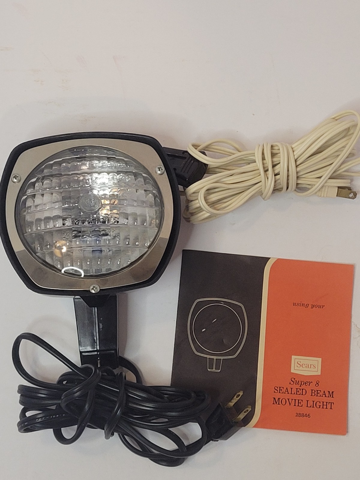 Sears Super 8 Sealed Beam Movie Headlight With Extension