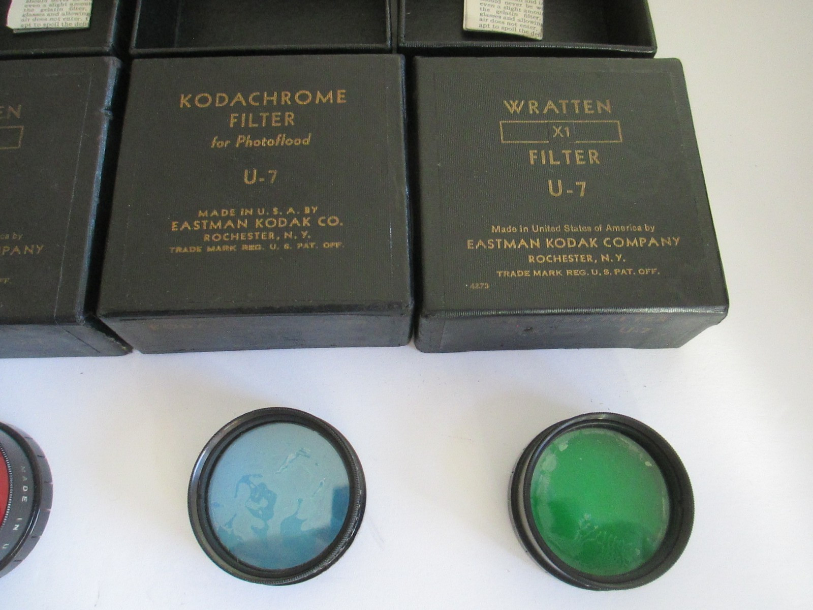 Lot of 4 Wratten and Kodachrome U-7 Filters K1 / X1 / A C59