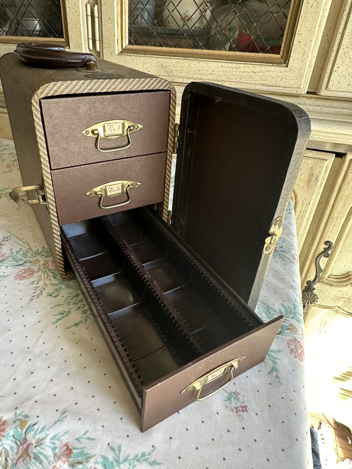 VINTAGE BARNETT & JAFFE BAJA USA Suite Case SLIDE 3 Drawer Holder
