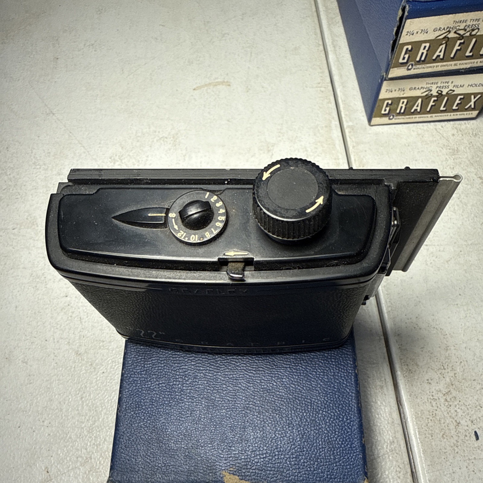 Vtg Graflex bundle Press & Roll Film Holder(s) 2 1/4 X 3 1/4 graphic “22”
