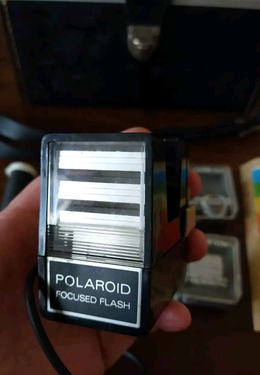 Vintage Polaroid Box, Filter, Self Timer, Flash, Print Coater Set