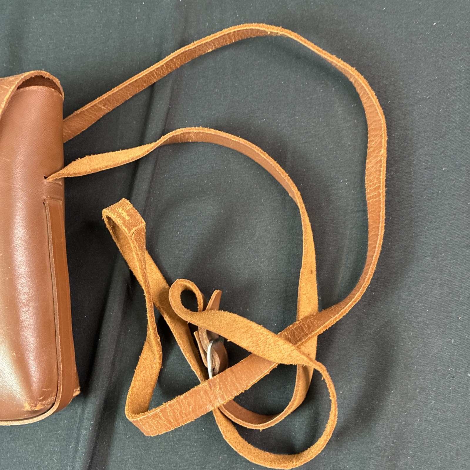Vintage Kodak Snapback Brown Genuine Leather Camera Case With Strap Made In USA