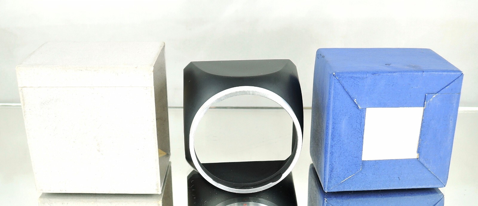 Shade hood Flexaret Meopta square bayonet B40 metal slightly used + Genuine box