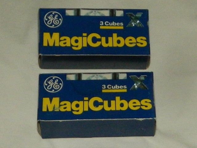 Vintage GE MagiCubes 2 Ea. Boxes W/ 3 Cubes 6 Cubes Total NOS
