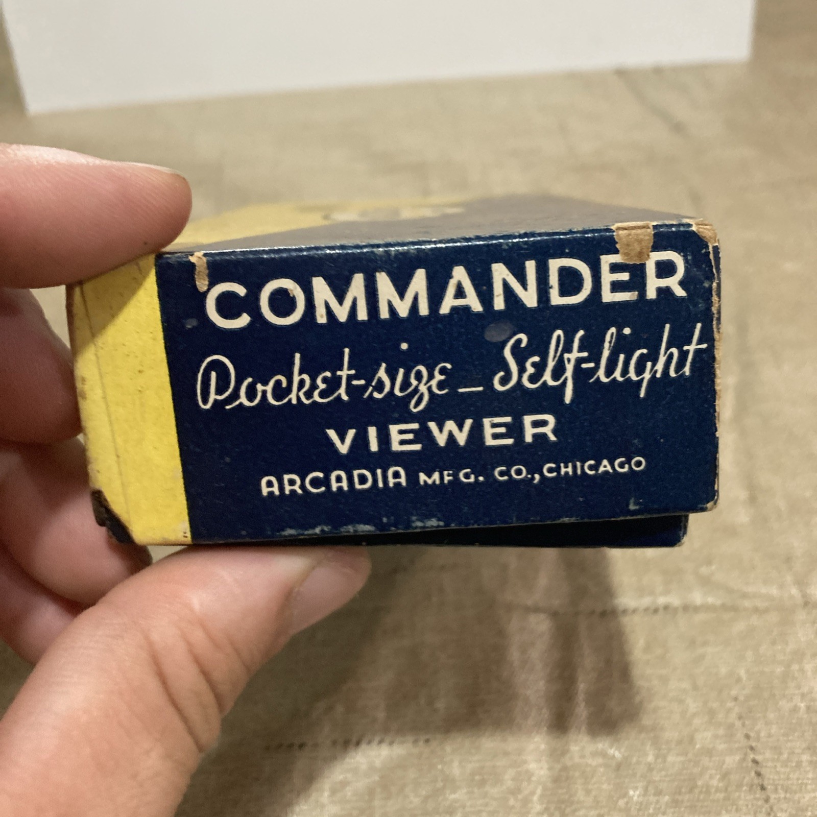 Vintage Arcadia Commander Viewer Pocket-Size Self-Light with Box and Instruction