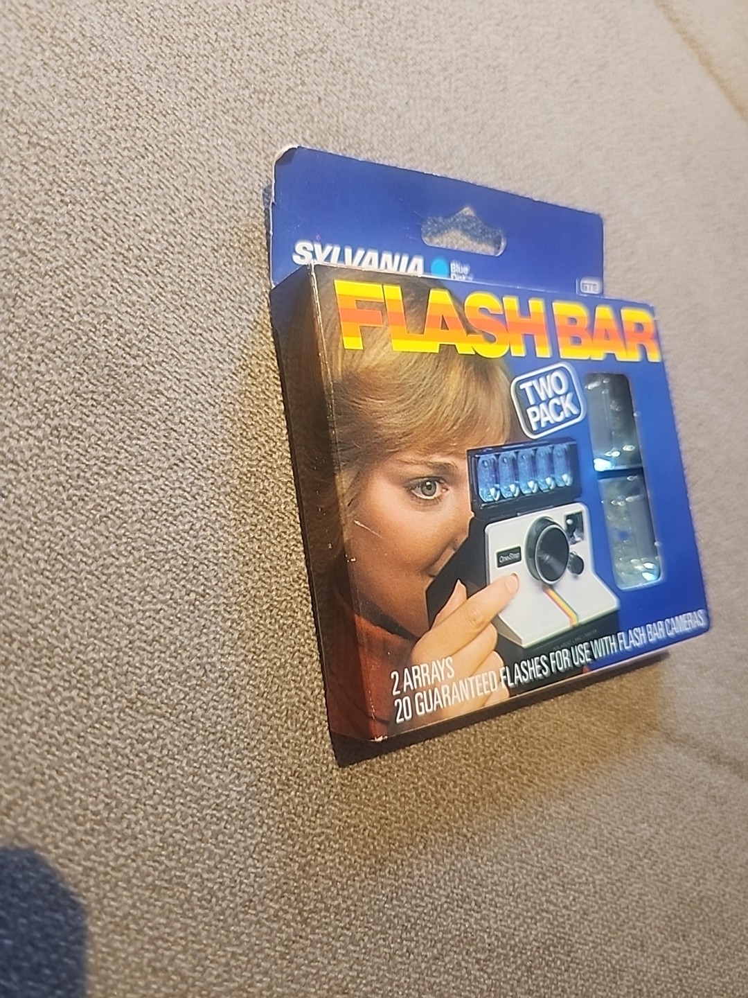 Vintage Sylvania Two Pack Blue Dot Flash Bar 20 Flashes for Camera For Polaroids