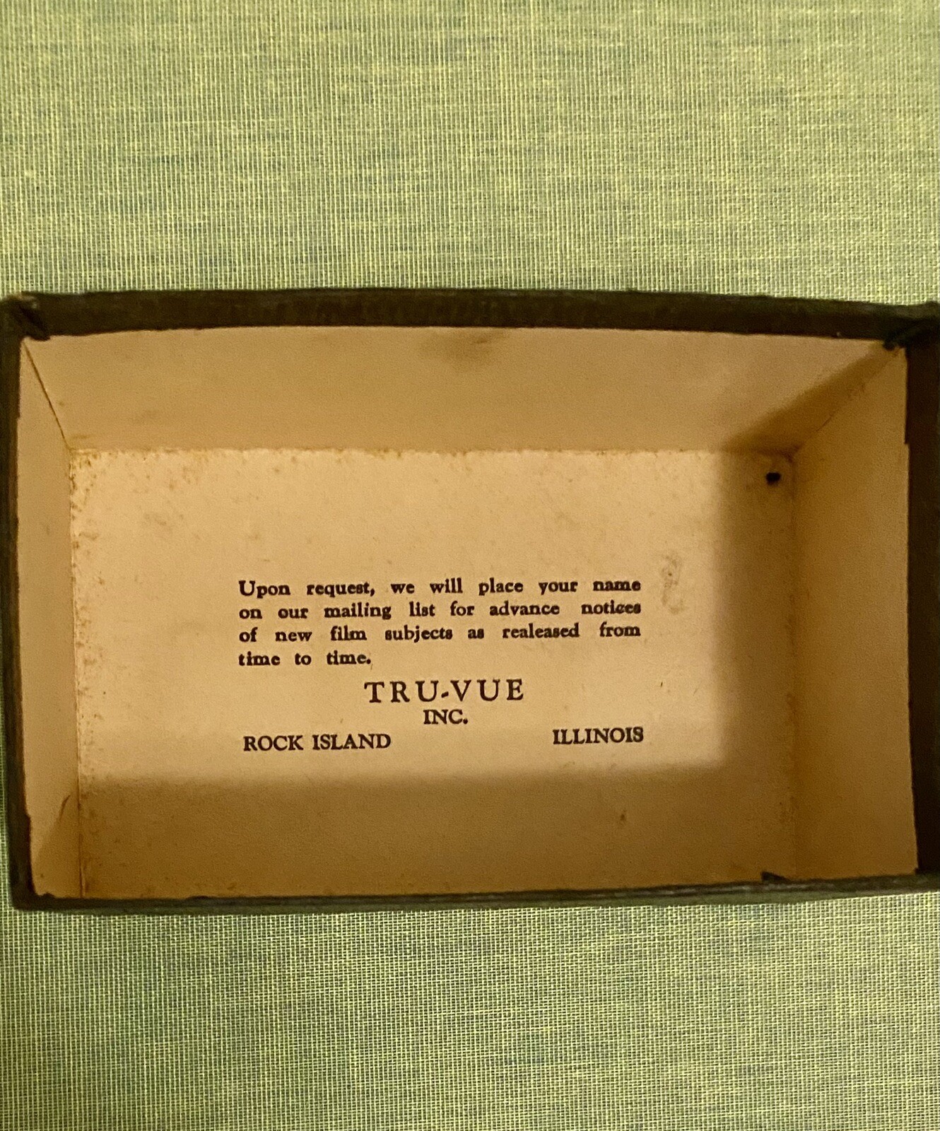 VTG LOT: Tru-Vue/Eastman Kodak KODASLIDE Compartment File/4 Slides SOLD AS IS
