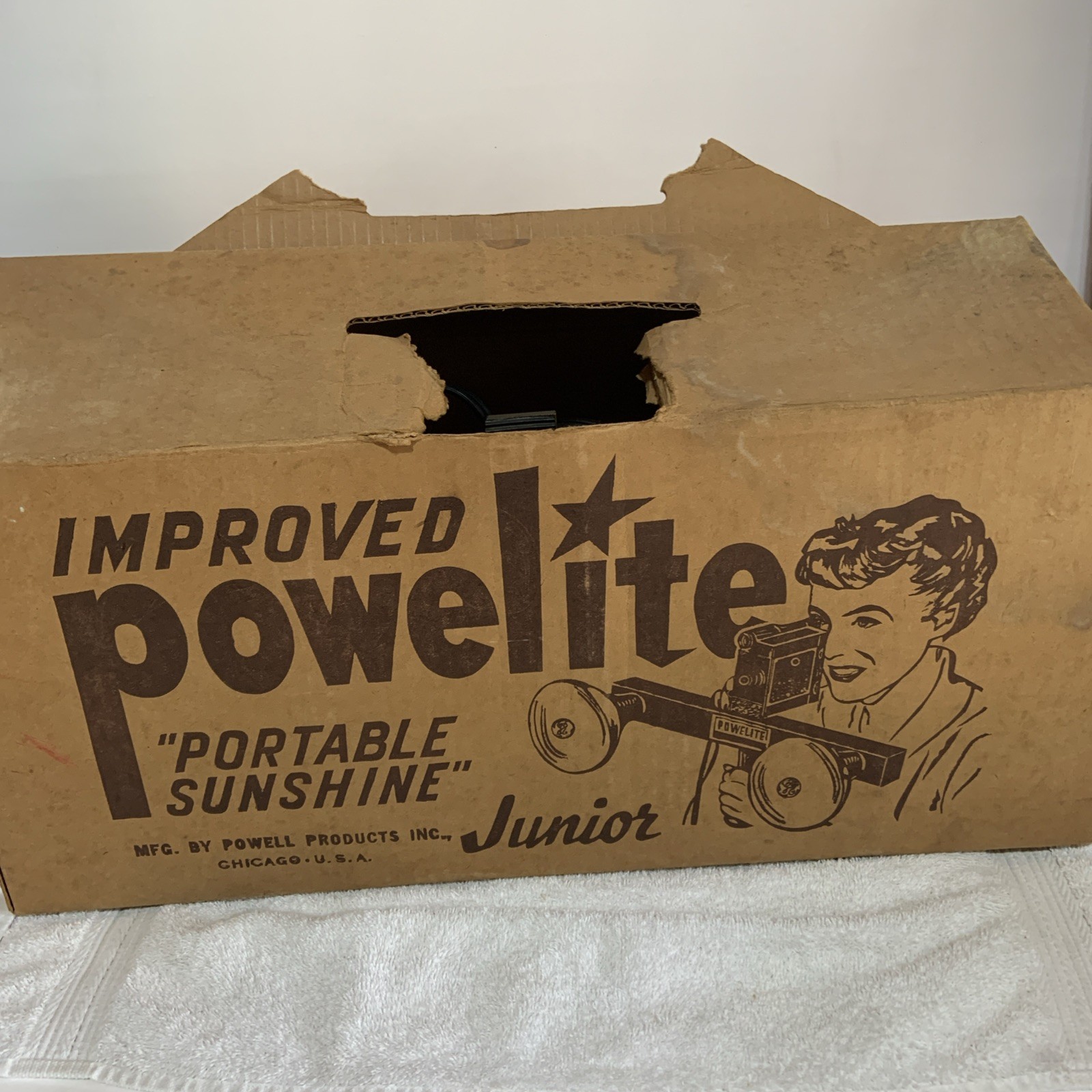 Vintage Powelite Jr 2 Lamp Movie Light Bar w Handle – Tested – Powell Products