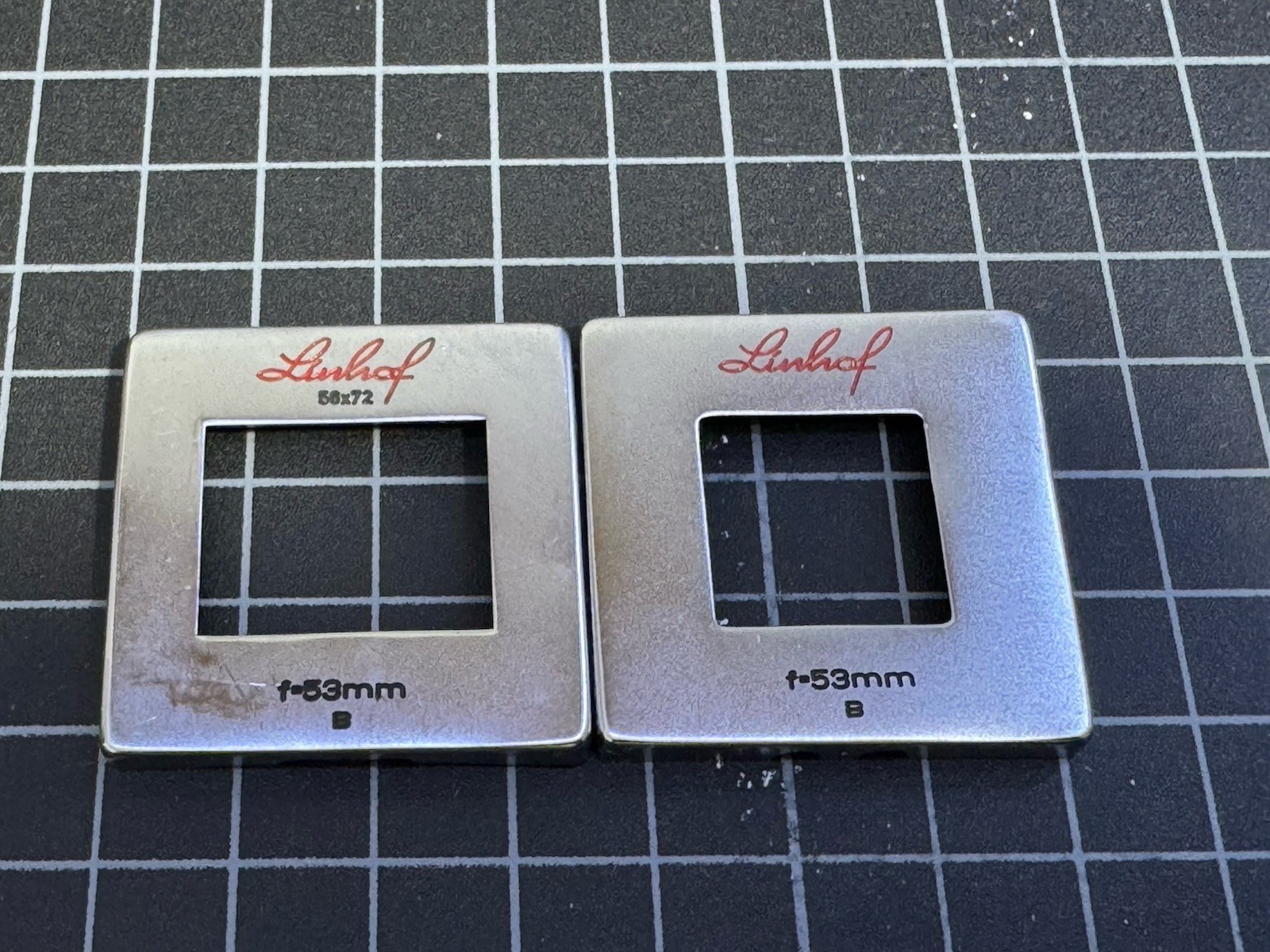 Linhof Baby Technika IV 6×6 6×7 Viewfinder Mask Set 53mm For Biogon Finder