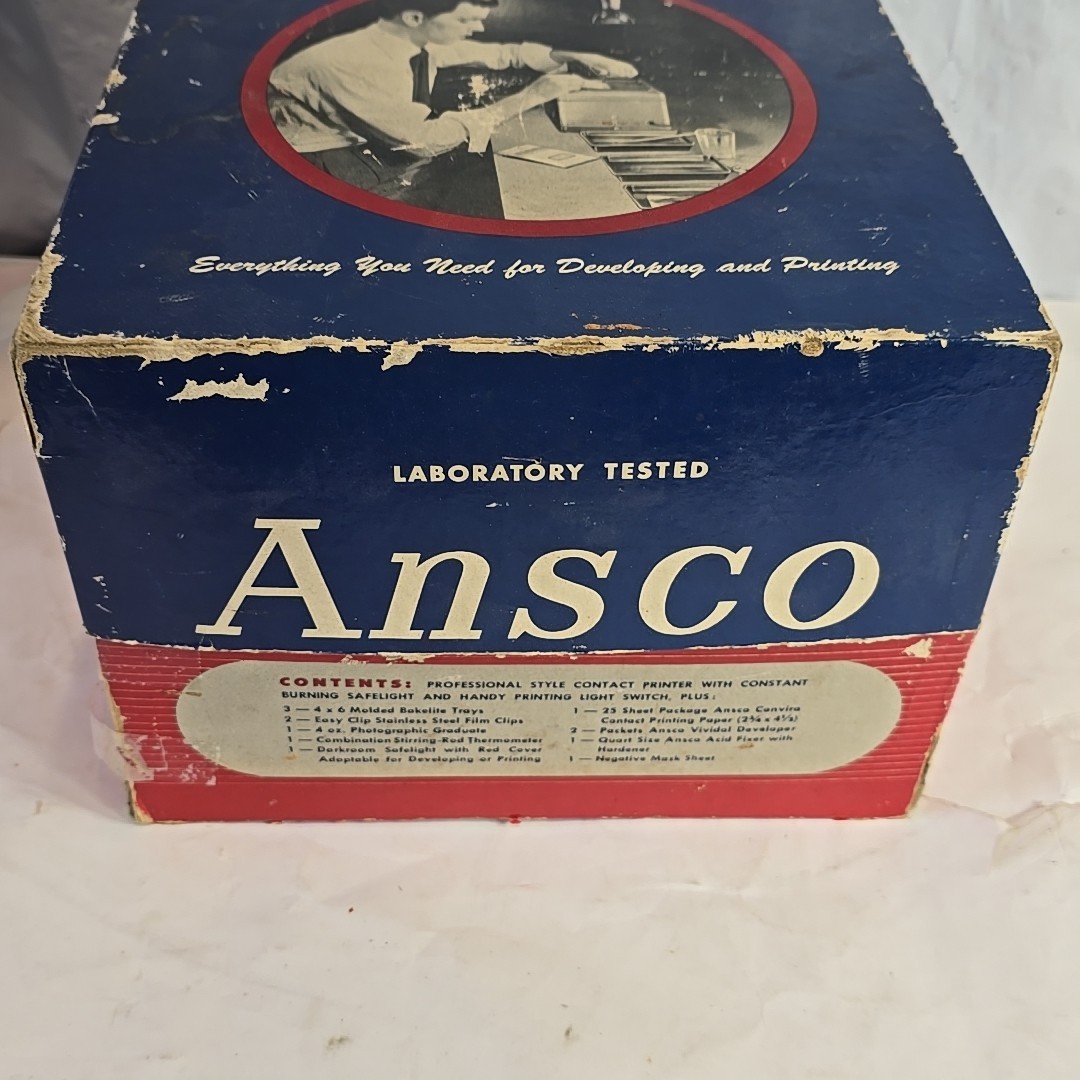 1950s Ansco Photograph Home Developing Outfit No. 2A Original Vintage Box Instru
