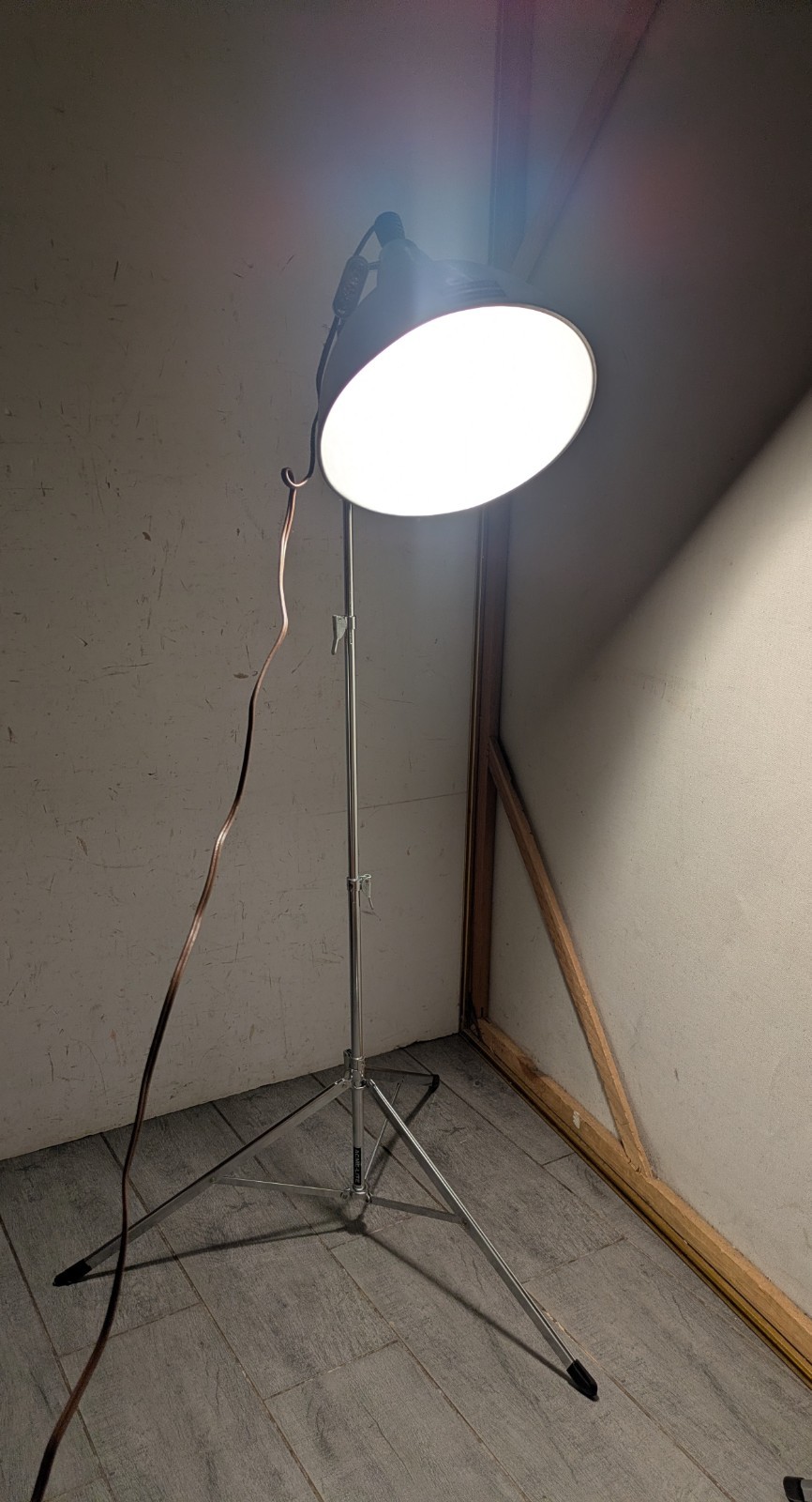 Vintage MCM Acme-Lite Senior Litepak Photo Studio 3 Light Kit Tripods Aluminum