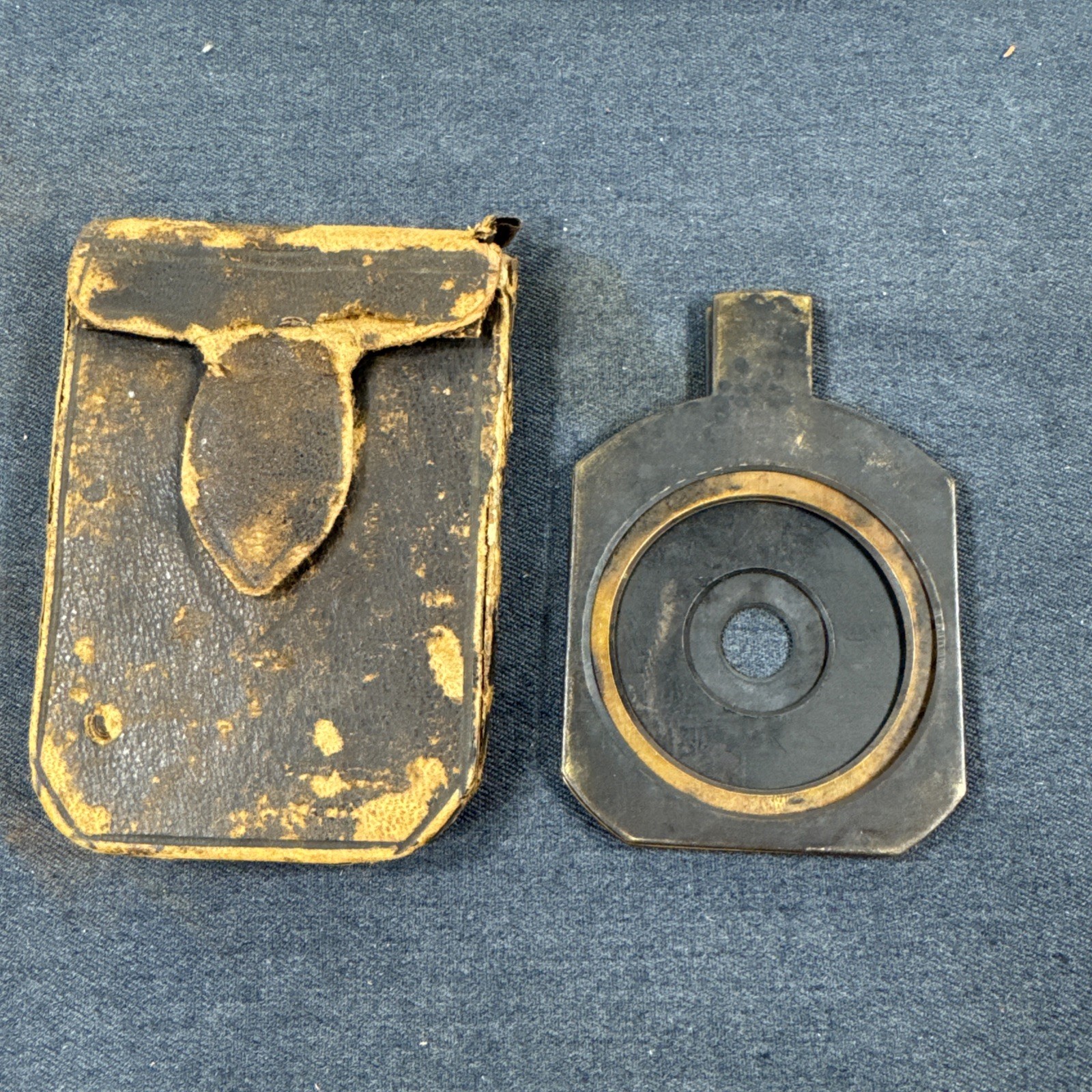 53mm Set of 4 Brass Waterhouse Stops for Petzval Lens in Leather Case