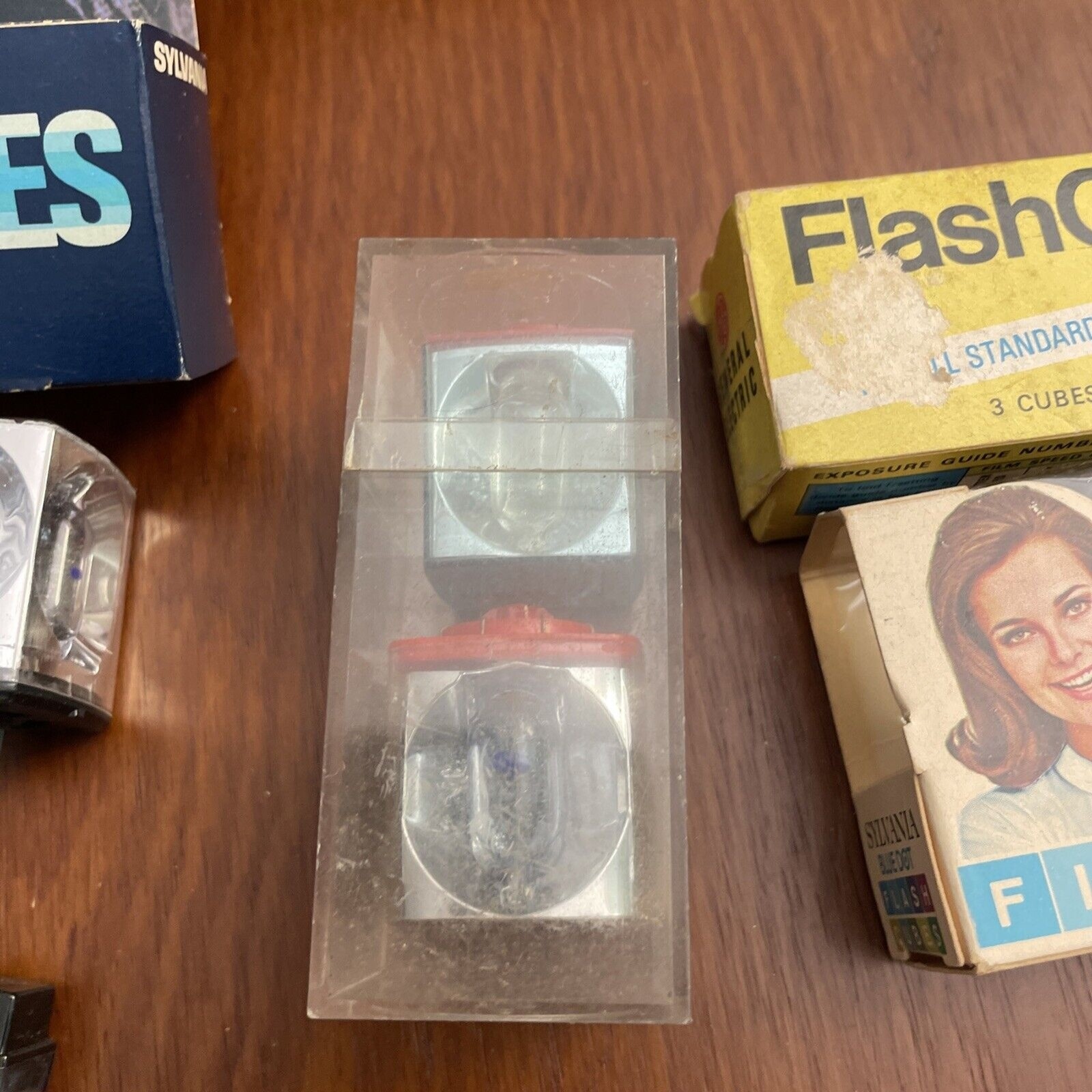 Vintage Sylvania Flashbulbs Flashcubes Blue Dot Bulbs Assorted Mixed Cubes Bar
