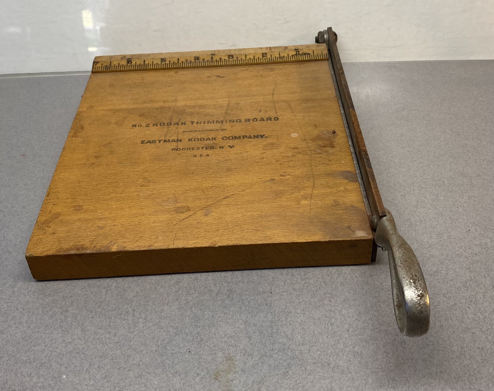 Vintage No. 2 Kodak Trimming Board EASTMAN KODAK Advertising Paper Cutter
