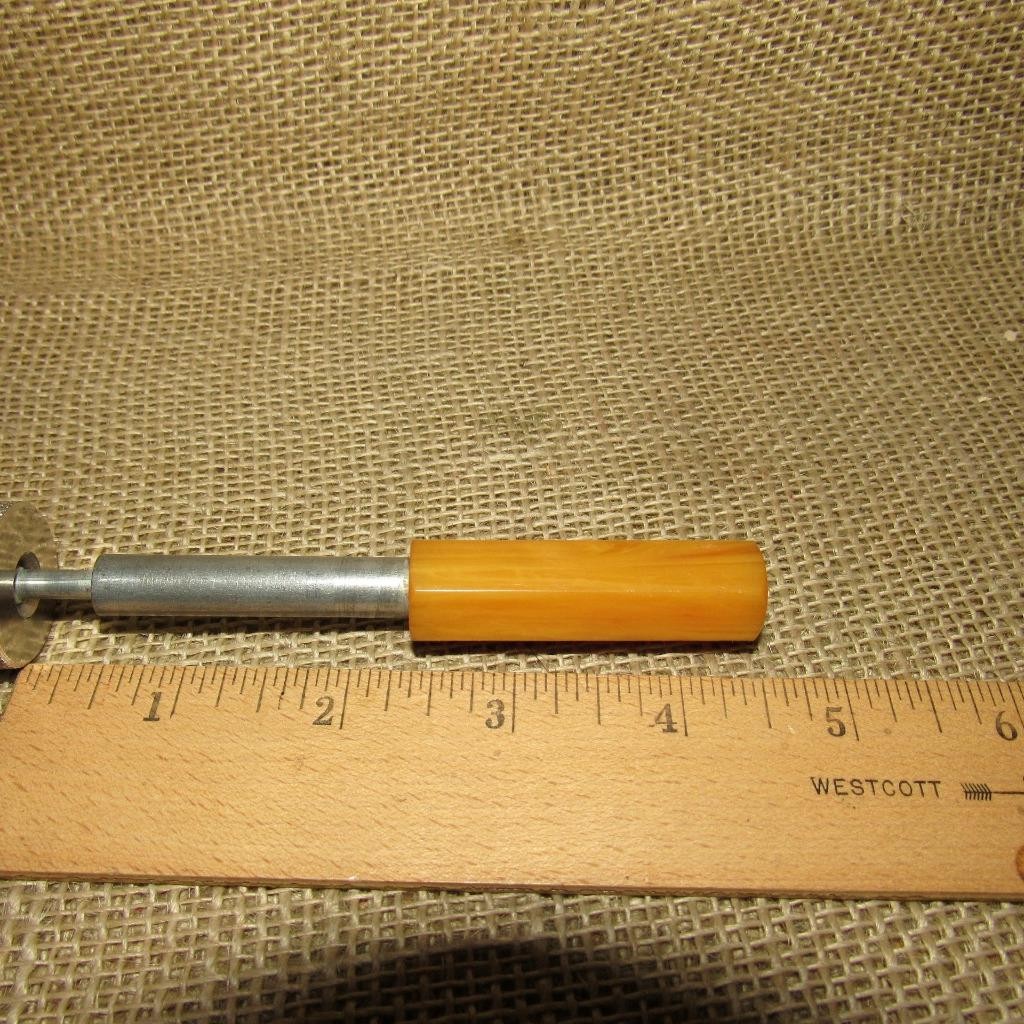 Vintage Metal Tripod Adjustable Swivel Head ~ 2 Handles 1 Bakelite ~ Clean Used