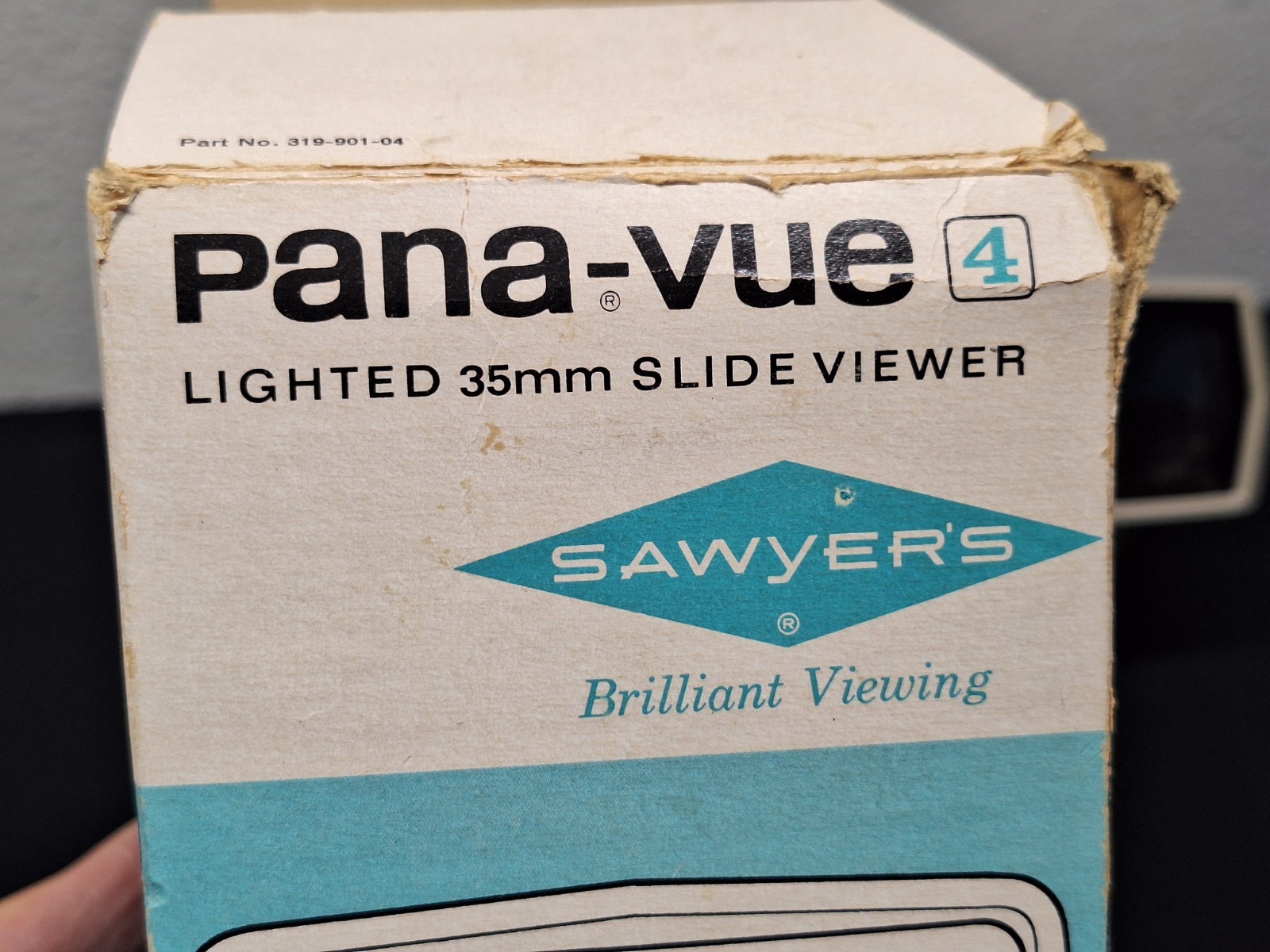 Vtg PANA-VUE 4 LIGHTED 35MM SLIDE VIEWER SAWYERS USA NOT COMPLETE