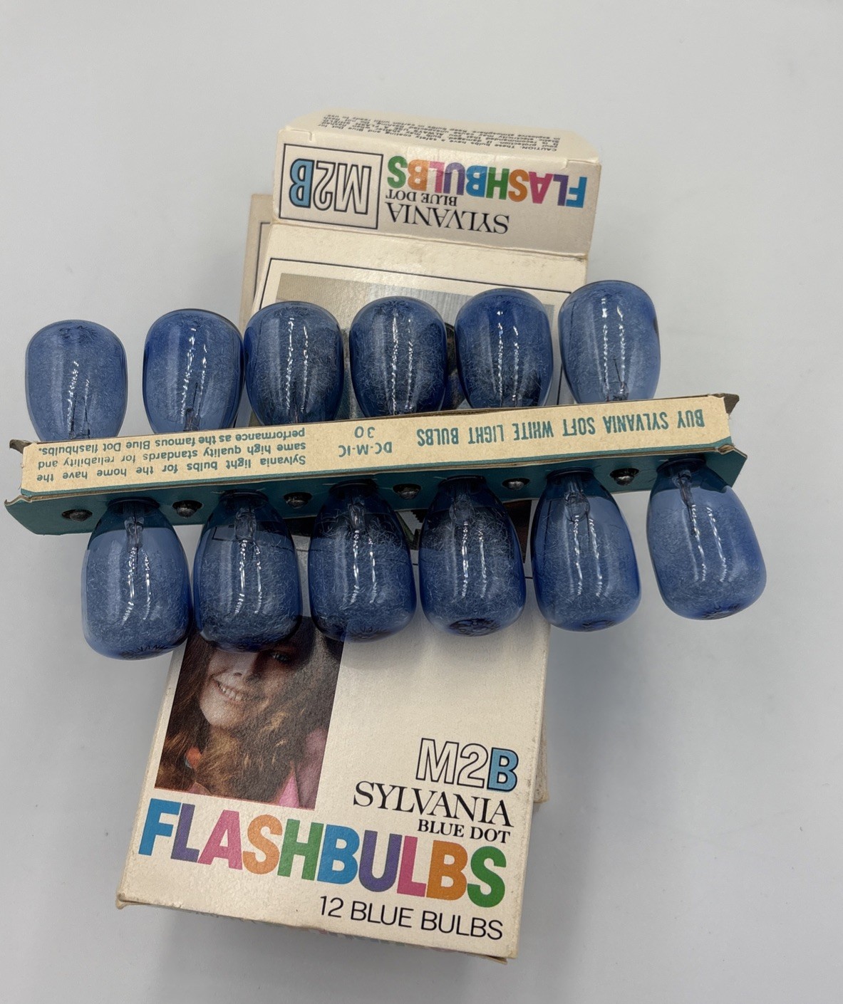 Vintage Sylvania M2B Blue Dot Flashbulbs, Box of 12 Blue Bulbs Lot of 2 Boxes