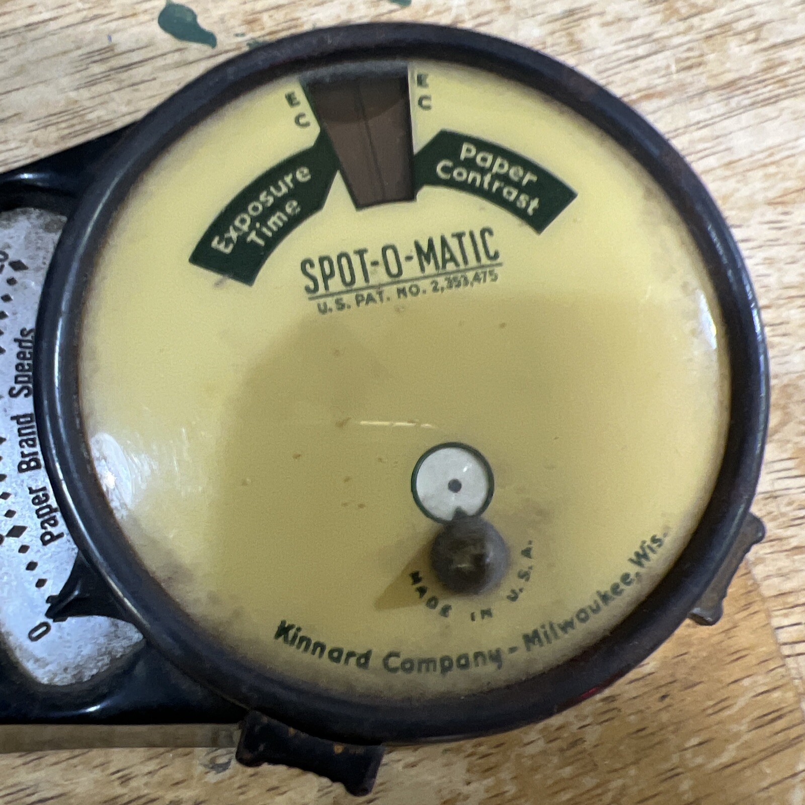 Vintage Spot-O-Matic Photographic Enlarging Meter Kinnard Company Vintage