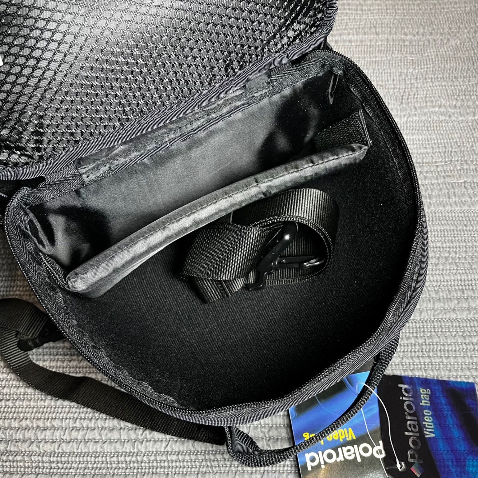 Vintage Polaroid Video Bag Camera Case Hardshell Padded Black NWT Retro Gear