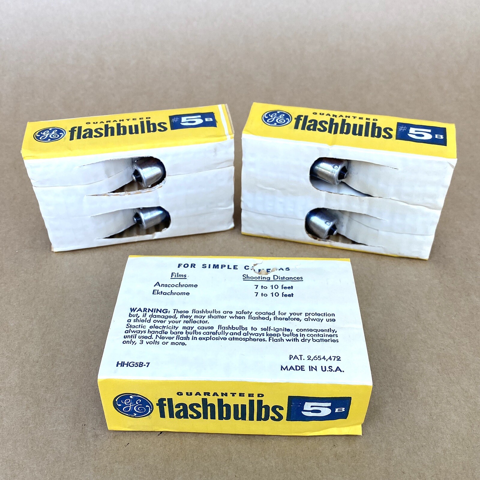 GE General Electric 5B Blue Bulb Flashbulbs (12 Total) UNUSED, VINTAGE!