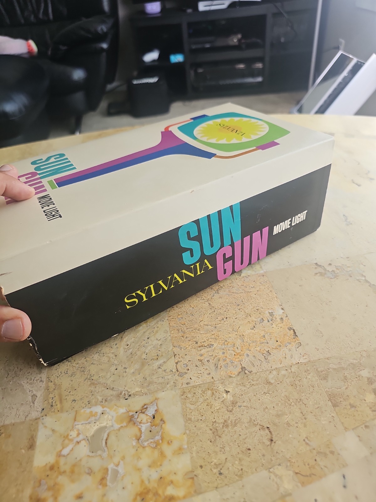Sylvania SG-1 Sun Gun Movie Light Original Box Tested Working Manual VINTAGE