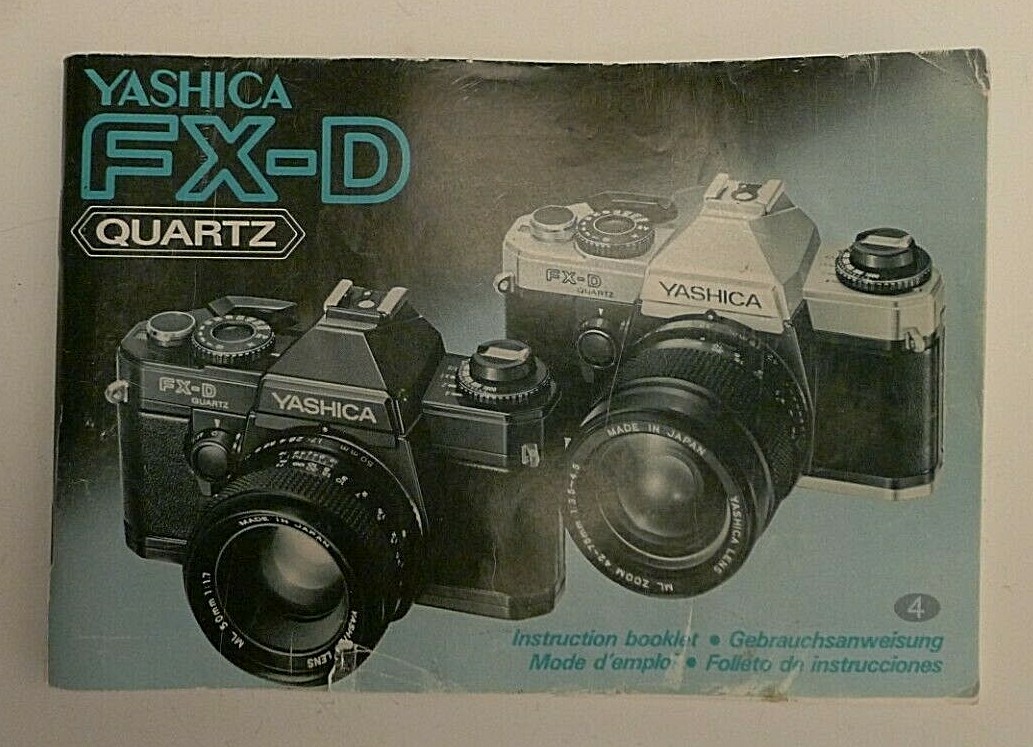 Yashica FX-D Quartz 35mm Camera Instruction Product User Manual – Original