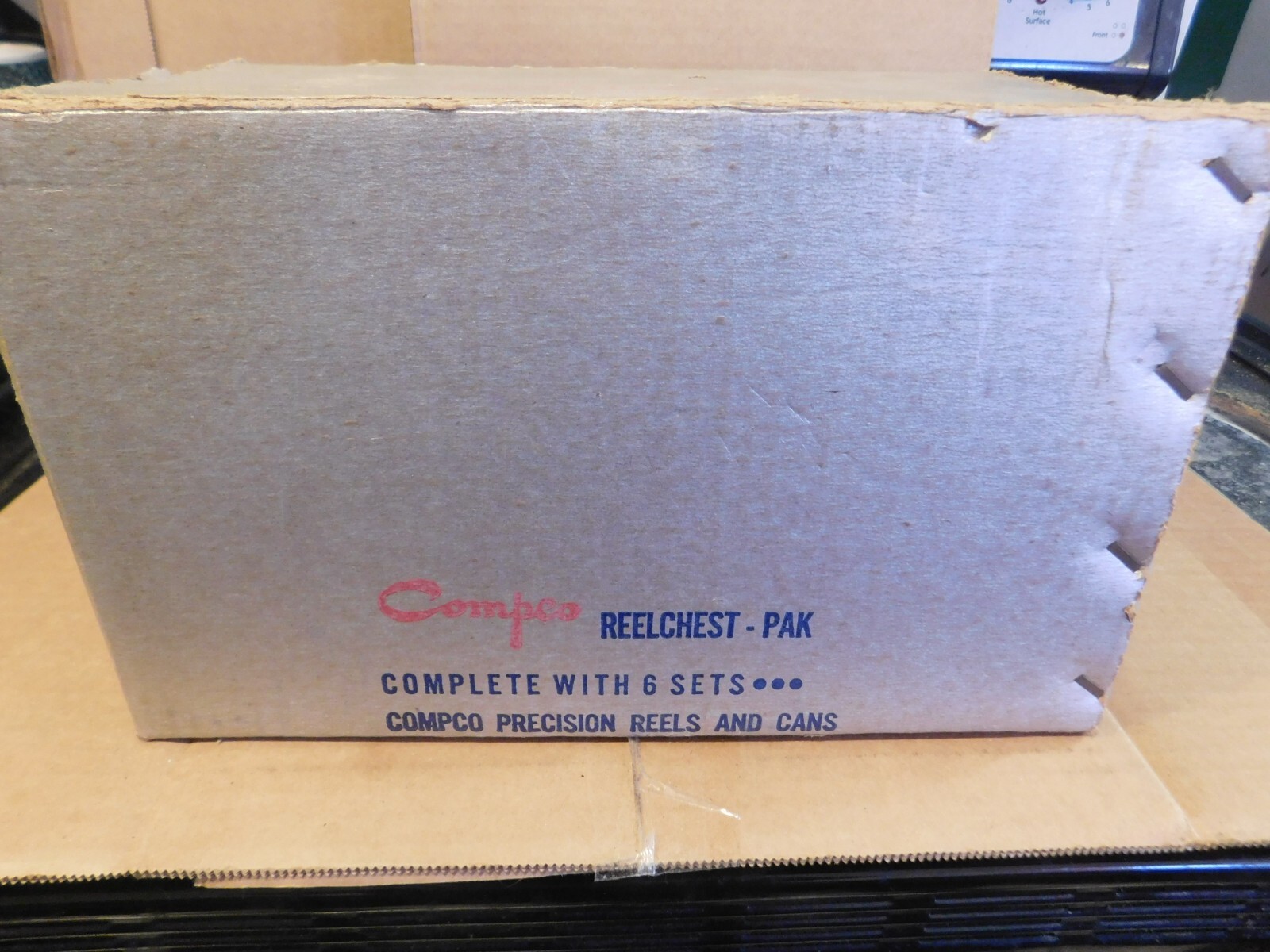 VINTAGE COMPCO REEL CHEST W/CASES AND REELS