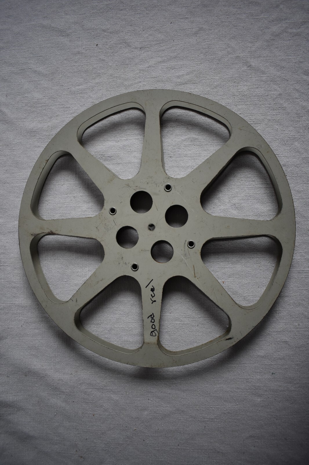 Vintage 16MM Grey/Gray Metal Film Reel Possibly Eastman Kodak 13 3/4″ Diameter