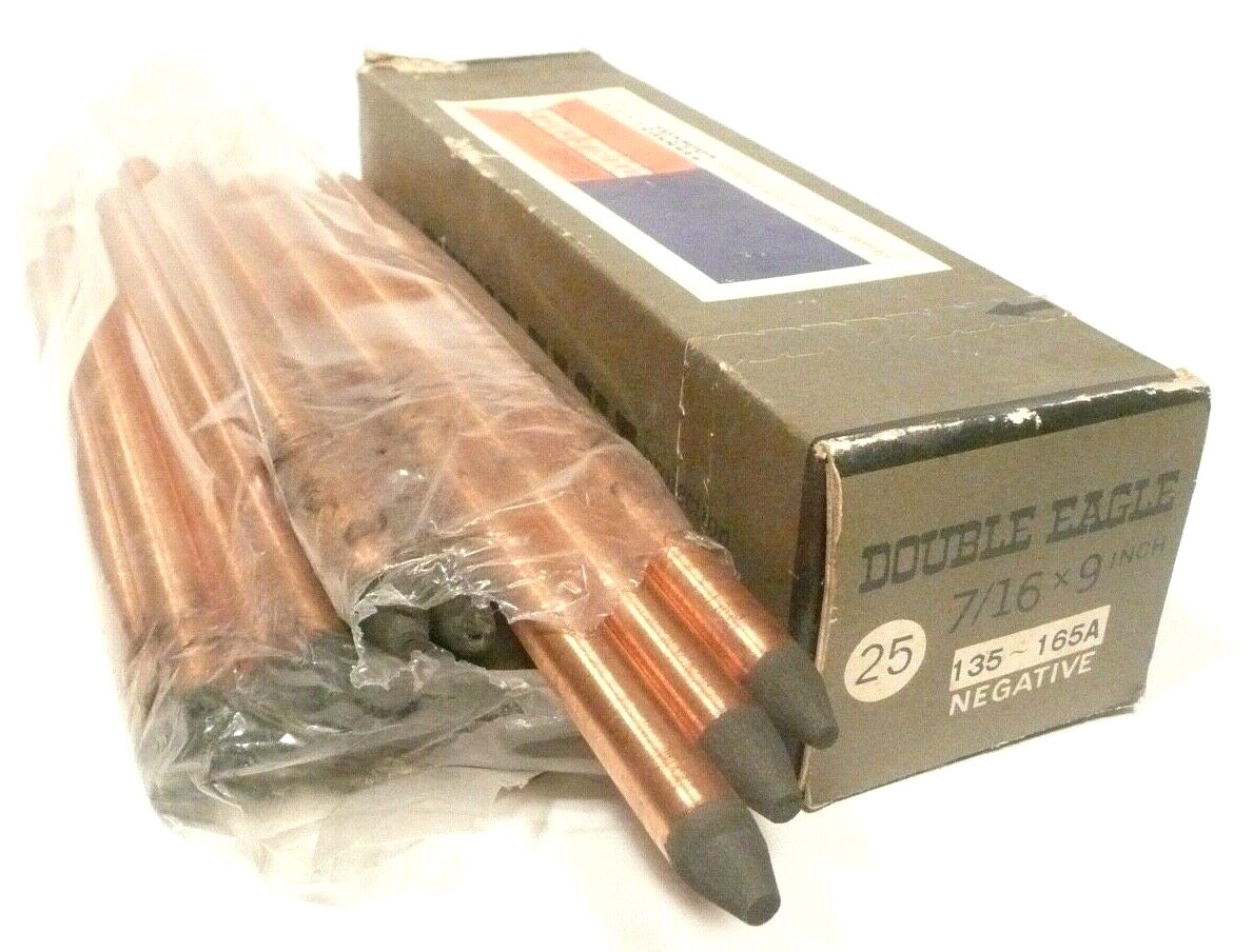 CARBON ARC RODS for 35mm FILM PROJECTION 1 BOX of 7/16″ x 9″ MARBLE NEGATIVES