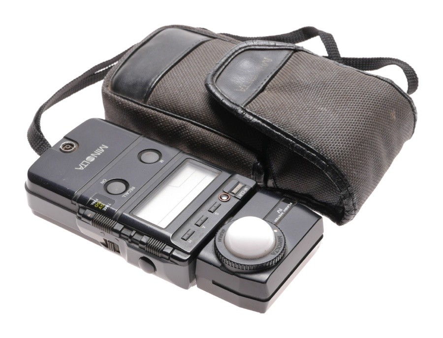 Minolta IV electronic flash meter used cased light exposure meter