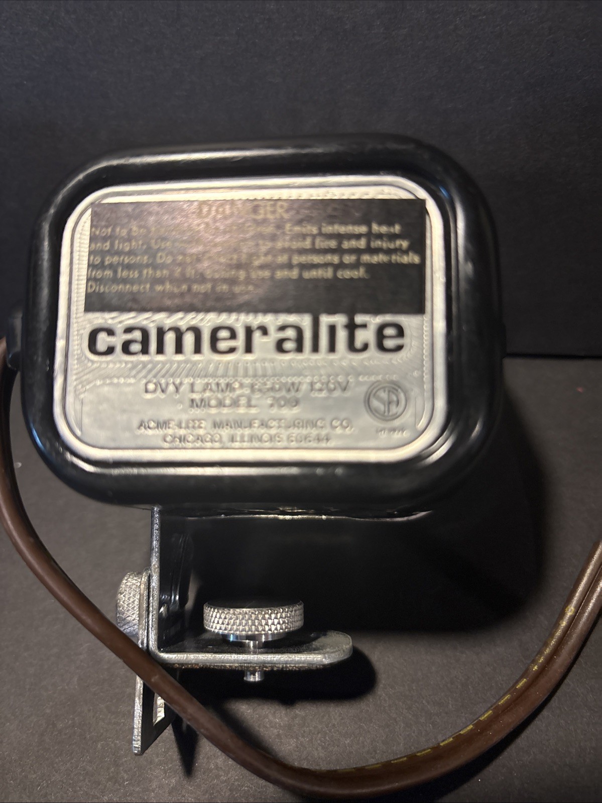Vintage Cameralite Acme Model 709 Camera Light 650w 120v Chicago, Il – WORKS!