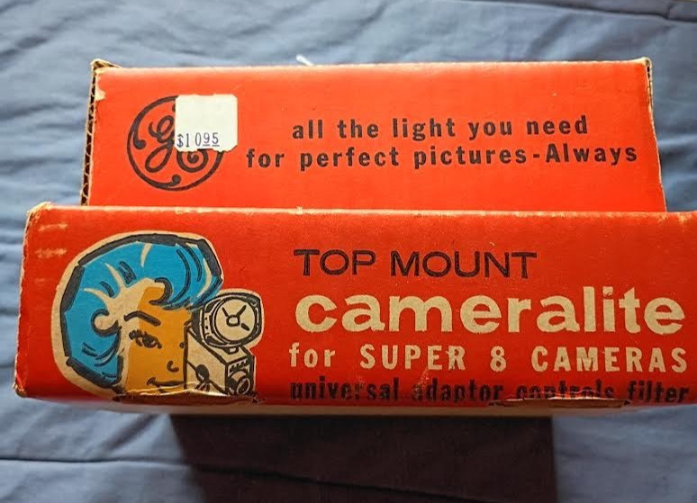 Vintage GE Top mount Camera-lite 91 Acme Lite Movie Camera Light For Super 8