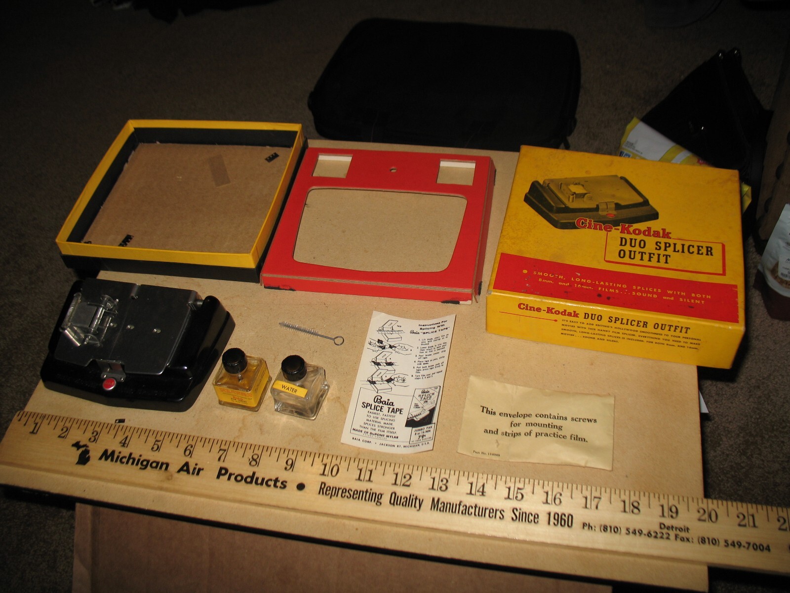 VTG CINE-KODAK DUO SPLICER OUTFIT BOX 8 & 16mm FILM SOUND & SILENT MOVIE CAMERA