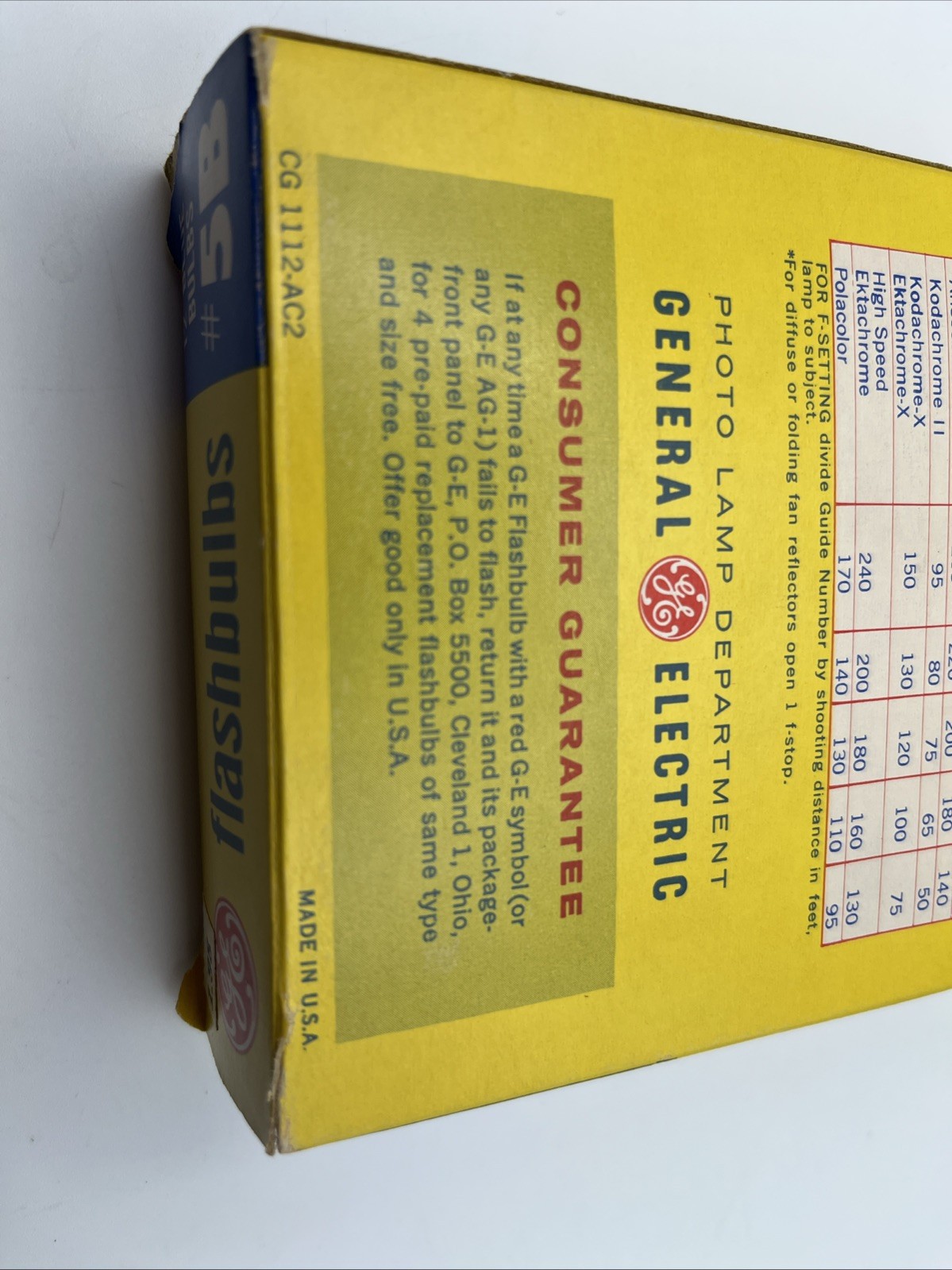 Vintage GE #5B Flashbulbs 12 PACK New Old Stock