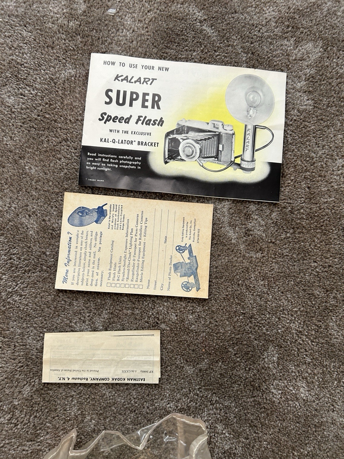 Vintage Safety First Kalart Super Speed Flash Unit Orig Box Accessories