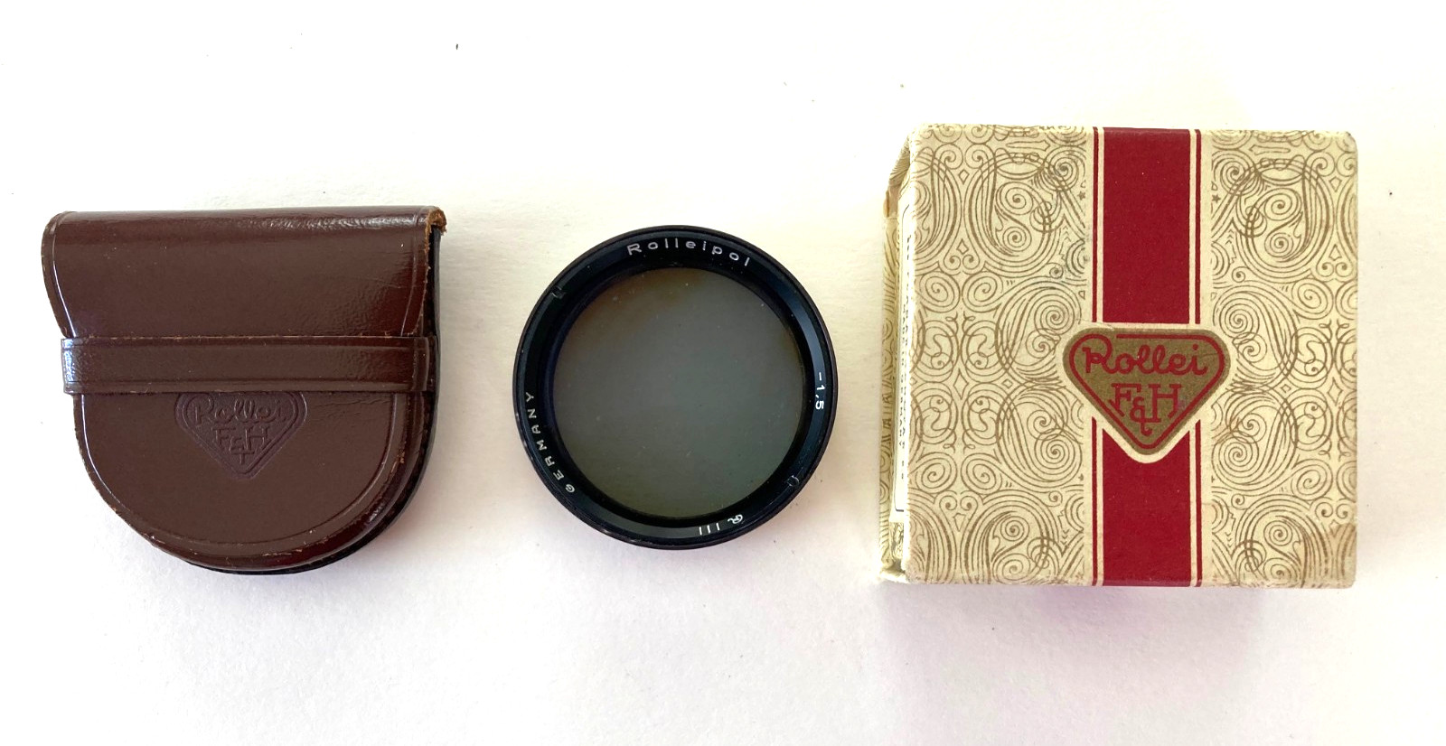 Rolleipol Bay III with case/box- Rolleiflex 2.8 Planar, Xenotar – some yellowing