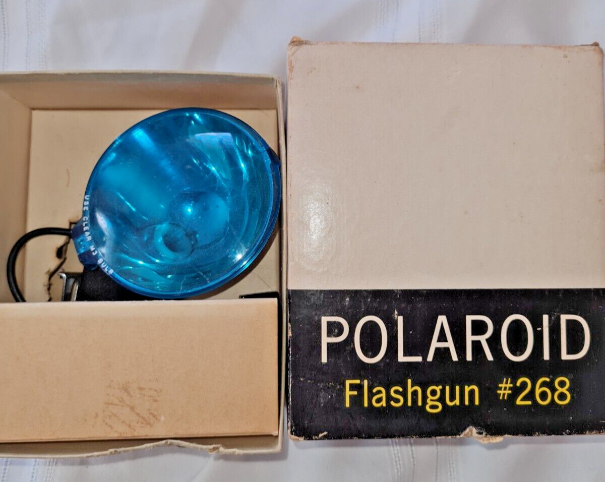 Vintage Camera Polaroid Flashgun Model #268 With Original Box